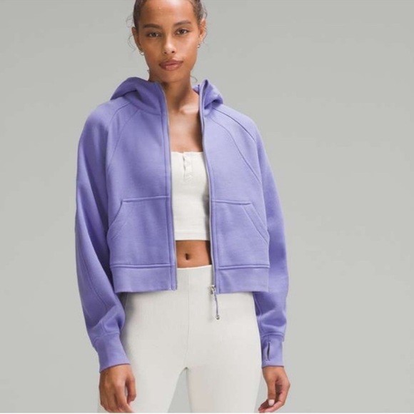 Lululemon Scuba RARE Oversized Full Zip Hoodie Dark Lavender M/L - Picture 4 of 12